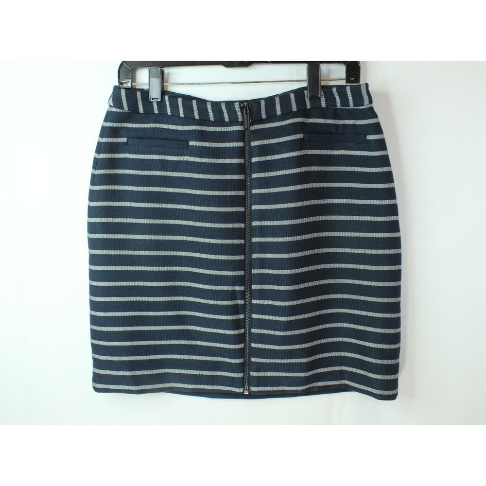 SKIRT THE LIMITED WomensSz 8 Tall NEW Pencil Navy Stripes Fully Lined Straight